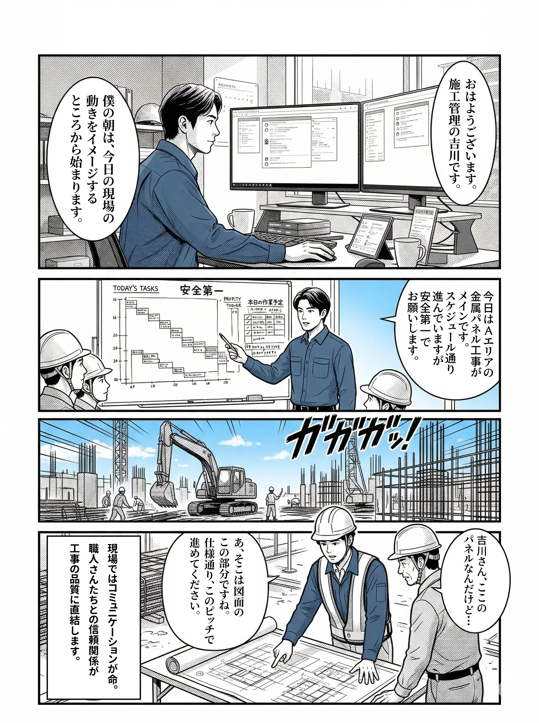 吉川さんの1日 マンガ 1/3